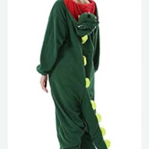 Fabulous Green 3D Dinosaur Adult Costume for Halloween with a beautiful tail🔥🔥🔥 - Picture 11 of 13
